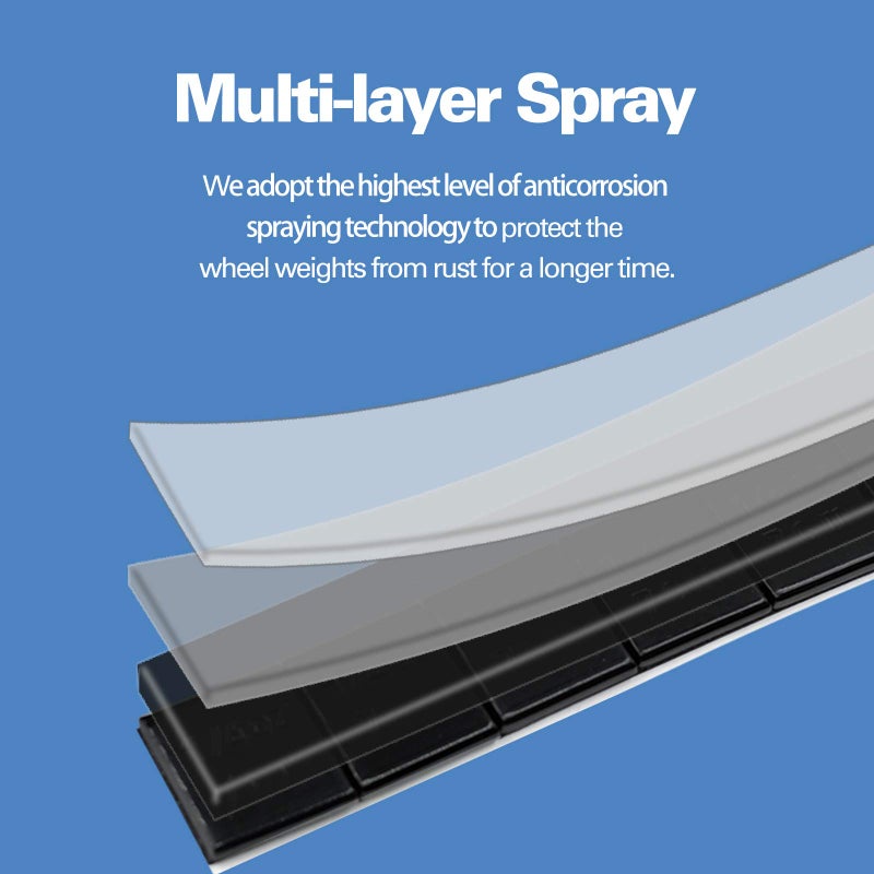 CKAuto 0.25 أونصة، أسود، أوزان عجلات لاصقة على شكل لفافة، 5 كجم/ 11 رطل/ لفافة، 715 قطعة، جودة OE - Image 2